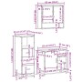 Set de muebles de baño 3 pzas madera contrachapada roble Sonoma de , Muebles de baño - Ref: Foro24-3301056, Precio: 221,10 €,...
