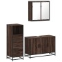 Set de muebles baño 3 pzas madera contrachapada roble marrón de , Muebles de baño - Ref: Foro24-3301014, Precio: 236,52 €, De...