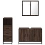 Set de muebles baño 3 pzas madera contrachapada roble marrón de , Muebles de baño - Ref: Foro24-3301014, Precio: 236,52 €, De...