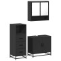 Juego de muebles de baño 3 pzas madera contrachapada negro de , Muebles de baño - Ref: Foro24-3301035, Precio: 231,63 €, Desc...