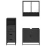 Juego de muebles de baño 3 pzas madera contrachapada negro de , Muebles de baño - Ref: Foro24-3301035, Precio: 231,63 €, Desc...