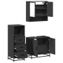 Juego de muebles de baño 3 pzas madera contrachapada negro de , Muebles de baño - Ref: Foro24-3301035, Precio: 231,63 €, Desc...