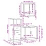Juego de muebles de baño 3 pzas madera contrachapada negro de , Muebles de baño - Ref: Foro24-3301035, Precio: 231,63 €, Desc...