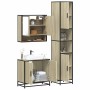 Set de muebles de baño 3 pzas madera contrachapada roble Sonoma de , Muebles de baño - Ref: Foro24-3301096, Precio: 281,78 €,...