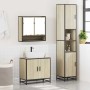 Set de muebles de baño 3 pzas madera contrachapada roble Sonoma de , Muebles de baño - Ref: Foro24-3301096, Precio: 281,78 €,...
