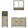 Set de muebles de baño 3 pzas madera contrachapada roble Sonoma de , Muebles de baño - Ref: Foro24-3300981, Precio: 215,00 €,...
