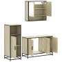 Set de muebles de baño 3 pzas madera contrachapada roble Sonoma de , Muebles de baño - Ref: Foro24-3300981, Precio: 215,00 €,...