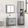 Set de muebles de baño 3 pzas madera contrachapada gris sonoma de , Muebles de baño - Ref: Foro24-3301068, Precio: 289,57 €, ...