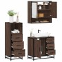 Set de muebles baño 3 pzas madera contrachapada roble marrón de , Muebles de baño - Ref: Foro24-3301049, Precio: 255,29 €, De...
