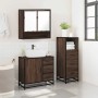 Set de muebles baño 3 pzas madera contrachapada roble marrón de , Muebles de baño - Ref: Foro24-3301049, Precio: 255,29 €, De...