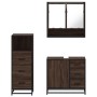 Set de muebles baño 3 pzas madera contrachapada roble marrón de , Muebles de baño - Ref: Foro24-3301049, Precio: 255,29 €, De...