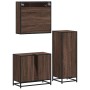 Set de muebles baño 3 pzas madera contrachapada roble marrón de , Muebles de baño - Ref: Foro24-3301049, Precio: 255,29 €, De...