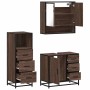 Set de muebles baño 3 pzas madera contrachapada roble marrón de , Muebles de baño - Ref: Foro24-3301049, Precio: 255,29 €, De...