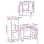 Set de muebles baño 3 pzas madera contrachapada roble marrón de , Muebles de baño - Ref: Foro24-3301049, Precio: 255,29 €, De...