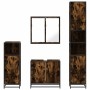 Set de muebles baño 4 pzas madera contrachapada roble ahumado de , Muebles de baño - Ref: Foro24-3301187, Precio: 335,69 €, D...