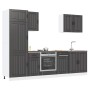 Mueble de cocina Kalmar negra 7 piezas madera contrachapada de , Armarios de cocina - Ref: Foro24-3314772, Precio: 568,00 €, ...