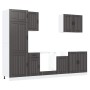 Mueble de cocina Kalmar negra 7 piezas madera contrachapada de , Armarios de cocina - Ref: Foro24-3314772, Precio: 568,00 €, ...