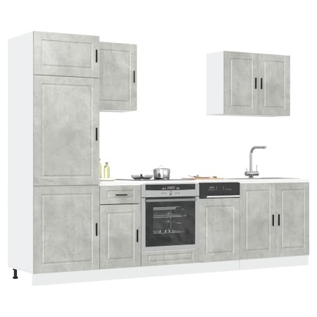 Mueble cocina Kalmar gris hormigón 7 pzas madera contrachapada de , Armarios de cocina - Ref: Foro24-3314785, Precio: 566,61 ...
