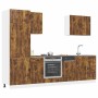 Mueble cocina Kalmar roble ahumado 7 pzas madera contrachapada de , Armarios de cocina - Ref: Foro24-3314766, Precio: 572,50 ...