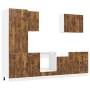Mueble cocina Kalmar roble ahumado 7 pzas madera contrachapada de , Armarios de cocina - Ref: Foro24-3314766, Precio: 572,50 ...