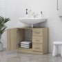 Armario para lavabo madera contrachapada color roble 63x30x54cm de vidaXL, Muebles de baño - Ref: Foro24-804187, Precio: 91,5...