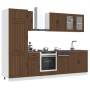 Mueble cocina Kalmar roble marrón 8 pzas madera contrachapada de , Armarios de cocina - Ref: Foro24-3314808, Precio: 618,06 €...