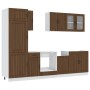 Mueble cocina Kalmar roble marrón 8 pzas madera contrachapada de , Armarios de cocina - Ref: Foro24-3314808, Precio: 618,06 €...