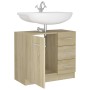 Armario para lavabo madera contrachapada color roble 63x30x54cm de vidaXL, Muebles de baño - Ref: Foro24-804187, Precio: 91,5...