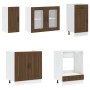 Mueble cocina Kalmar roble marrón 8 pzas madera contrachapada de , Armarios de cocina - Ref: Foro24-3314798, Precio: 629,05 €...