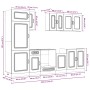 Mueble cocina Kalmar roble marrón 8 pzas madera contrachapada de , Armarios de cocina - Ref: Foro24-3314798, Precio: 629,05 €...