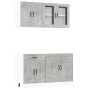 Mueble cocina Kalmar gris hormigón 4 pzas madera contrachapada de , Armarios de cocina - Ref: Foro24-3314855, Precio: 290,42 ...