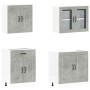 Mueble cocina Kalmar gris hormigón 4 pzas madera contrachapada de , Armarios de cocina - Ref: Foro24-3314855, Precio: 290,42 ...