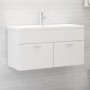 Armario para lavabo madera contrachapada blanco 90x38,5x46 cm de vidaXL, Muebles de baño - Ref: Foro24-804665, Precio: 34,07 ...