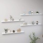 Estantes de pared 4 unidades blanco 100x9x3 cm en Estanterías | Comprar online en Foru.es