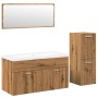 Juego de muebles baño 4 piezas madera ingeniería roble artisan de , Muebles de baño - Ref: Foro24-3328602, Precio: 289,47 €, ...