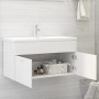 Armario para lavabo madera contrachapada blanco 90x38,5x46 cm de vidaXL, Muebles de baño - Ref: Foro24-804665, Precio: 34,07 ...