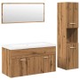 Juego de muebles baño 4 piezas madera ingeniería roble artisan de , Muebles de baño - Ref: Foro24-3328600, Precio: 345,60 €, ...