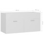 Armario para lavabo madera contrachapada blanco 90x38,5x46 cm de vidaXL, Muebles de baño - Ref: Foro24-804665, Precio: 34,07 ...