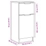 Aparador madera de ingeniería madera envejecida 30x30x70 cm de , Aparadores - Ref: Foro24-856951, Precio: 56,43 €, Descuento: %