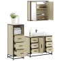 Set de muebles de baño 3 pzas madera contrachapada roble Sonoma de , Muebles de baño - Ref: Foro24-3301021, Precio: 269,02 €,...