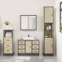 Set de muebles de baño 3 pzas madera contrachapada roble Sonoma de , Muebles de baño - Ref: Foro24-3301021, Precio: 269,02 €,...