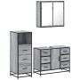 Set de muebles de baño 3 pzas madera contrachapada gris sonoma de , Muebles de baño - Ref: Foro24-3301023, Precio: 298,74 €, ...