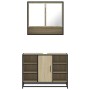 Set de muebles de baño 2 pzas madera contrachapada roble Sonoma de , Muebles de baño - Ref: Foro24-3300941, Precio: 154,40 €,...