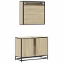 Set de muebles de baño 2 pzas madera contrachapada roble Sonoma de , Muebles de baño - Ref: Foro24-3300941, Precio: 154,40 €,...
