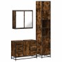 Set de muebles baño 3 pzas madera contrachapada roble ahumado de , Muebles de baño - Ref: Foro24-3301082, Precio: 337,61 €, D...