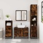 Set de muebles baño 3 pzas madera contrachapada roble ahumado de , Muebles de baño - Ref: Foro24-3301082, Precio: 337,61 €, D...