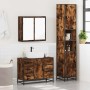 Set de muebles baño 3 pzas madera contrachapada roble ahumado de , Muebles de baño - Ref: Foro24-3301082, Precio: 337,61 €, D...