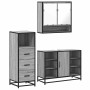 Set de muebles de baño 3 pzas madera contrachapada gris sonoma de , Muebles de baño - Ref: Foro24-3301063, Precio: 243,36 €, ...
