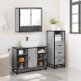 Set de muebles de baño 3 pzas madera contrachapada gris sonoma de , Muebles de baño - Ref: Foro24-3301063, Precio: 243,36 €, ...