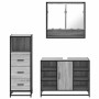 Set de muebles de baño 3 pzas madera contrachapada gris sonoma de , Muebles de baño - Ref: Foro24-3301063, Precio: 243,36 €, ...